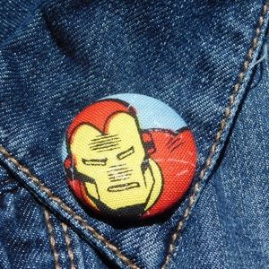 Iron man lapel pin